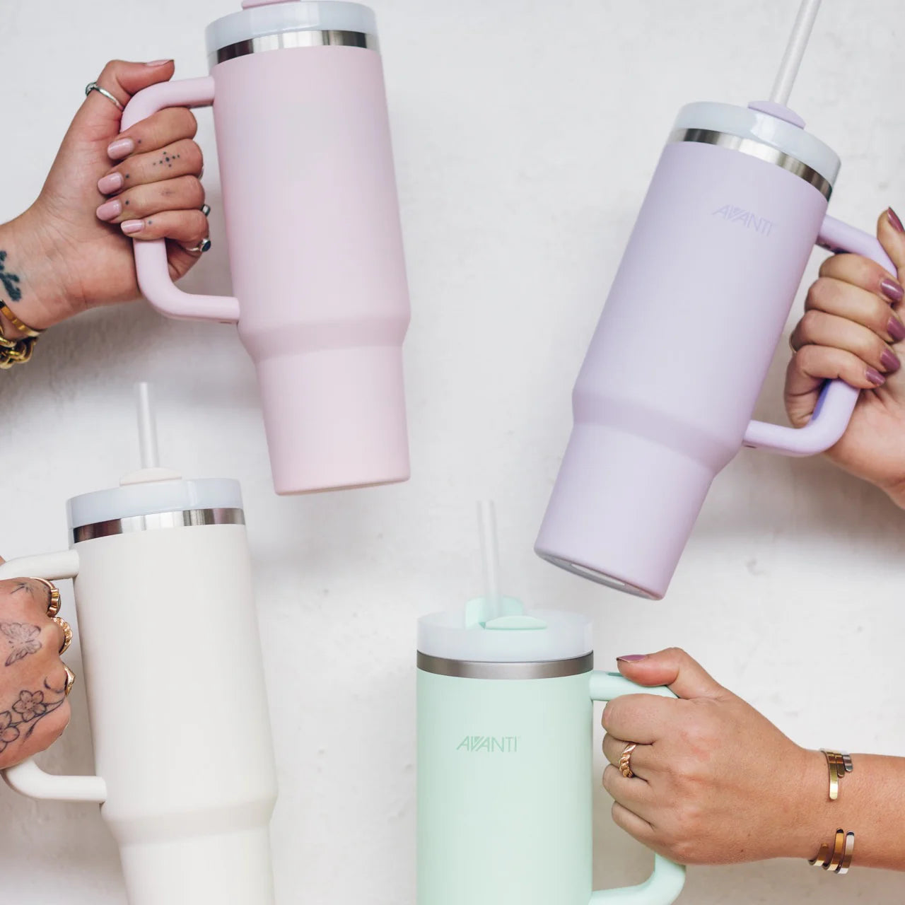 Quencher Insulated Tumbler Straw Stainless Steel Coffee Termos Cup Vacuum Flasks Portable Water Bottle